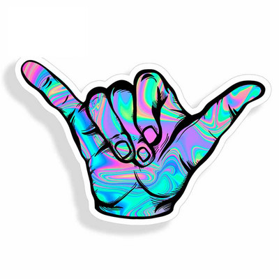 13cm x 8,6cm για Beach Hang Loose Surf Hawaii Anime Funny Car Αυτοκόλλητα Vinyl JDM Trunk Truck Graphics Car αξεσουάρ