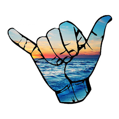 13cm x 8,6cm για Beach Hang Loose Surf Hawaii Anime Funny Car Αυτοκόλλητα Vinyl JDM Trunk Truck Graphics Car αξεσουάρ