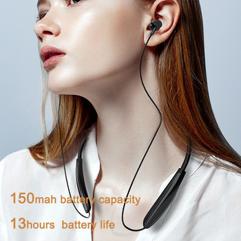 Безжични слушалки V5.1 Bluetooth-съвместими слушалки Бас Стерео Безжична лента за врат Слушалки Намаляване на шума Слушалки