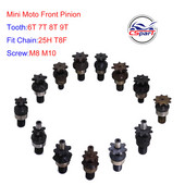 6T 7T 8T 9T 25H T8F M8 M10 kettsiduri käigukast eesmine ketiratas 2-taktilisele 47cc 49cc mootori taskurattale Mini Moto ATV Quad