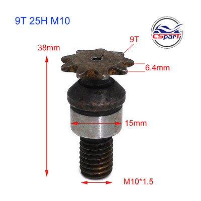 6T 7T 8T 9T 25H T8F M8 M10 kettsiduri käigukast eesmine ketiratas 2-taktilisele 47cc 49cc mootori taskurattale Mini Moto ATV Quad