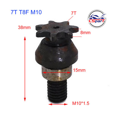 6T 7T 8T 9T 25H T8F M8 M10 kettsiduri käigukast eesmine ketiratas 2-taktilisele 47cc 49cc mootori taskurattale Mini Moto ATV Quad
