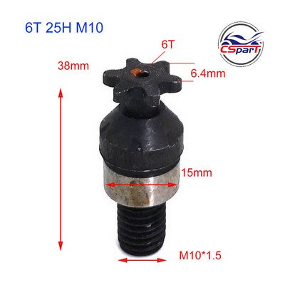 6T 7T 8T 9T 25H T8F M8 M10 kettsiduri käigukast eesmine ketiratas 2-taktilisele 47cc 49cc mootori taskurattale Mini Moto ATV Quad