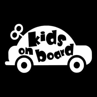 Interesant PVC 3D Autocolant Auto Accesorii T KIDS ON BOARD Husa geam auto zgârieturi Decal impermeabil 15cm X 9cm