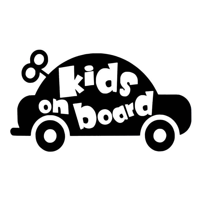 Huvitavad PVC 3D autokleebiste tarvikud T KIDS ON BOARD Autoakna katte kriimud Veekindel kleebis 15cm X 9cm