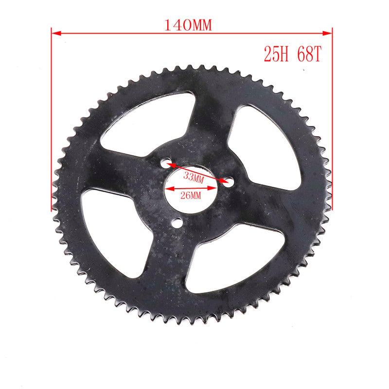 Baduglobal.ro Lant 25H 138 verigi 68T Pinion spate + Ambreiaj
