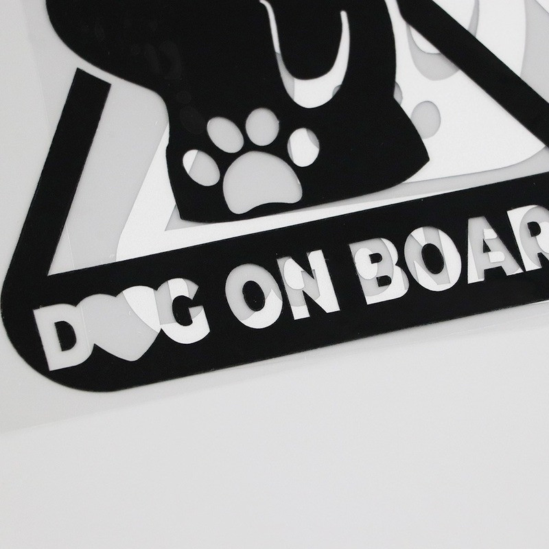 Šuns ant borto lipdukas Automobilio sunkvežimio buferio automobilio lipdukas su vinilo apdaila 12,7 cm * 14 cm