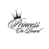 Naljepnica za automobil Princess Baby on Board Smiješna naljepnica za automobil Vinil Dodaci za automobil 3D stil automobila Crno srebrna 16x11 cm