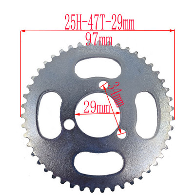 Pinion spate 25H 47T 29MM 3 sau 4 găuri pentru 47CC 49CC Mini Moto ATV Quad Dirt Pit Pocket Bike scooter electric