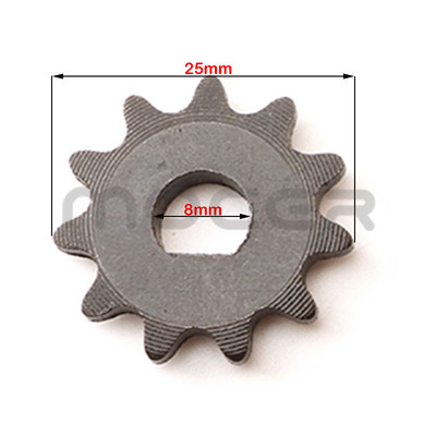 2 vnt / siunta T8F/25H 11T 11 danties žvaigždutė 8mm/10mm, skirta skustuvui EVO IZIP 500W 1000W elektriniam paspirtukui