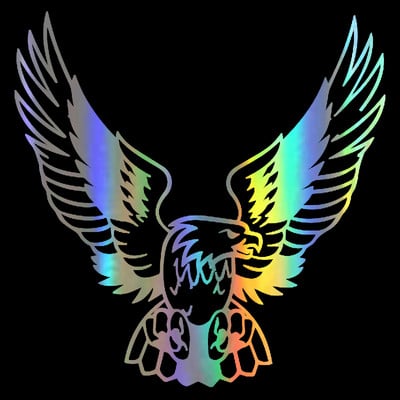 15 cm * 15 cm madingas automobilio lipdukas, skirtas Passat B6 Lada Peugeot 3D Flying Eagle Automobilių priedai, vandeniui atsparus vinilo lipdukas