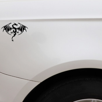 Черно/сребристо митологично животно Дракон Багажник на кола Украсете винилова стикера Стикер за кола 17.6CM*12.3CM