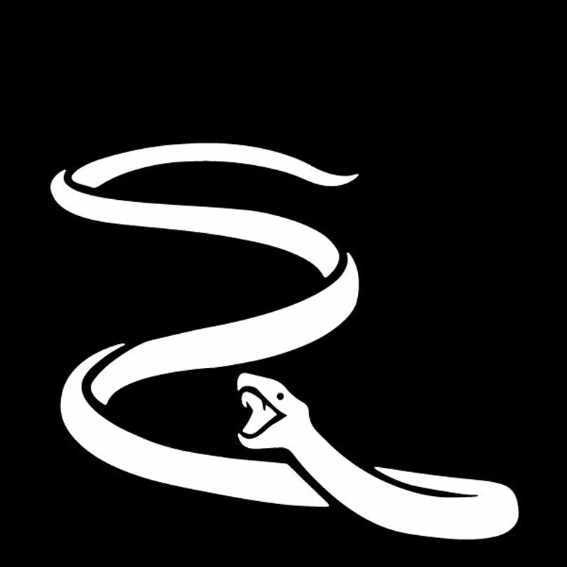 Fekete/ezüst fergeteges vipera dekorációs autómatricák Karosszéria vinil matrica autódísz matrica 16,2cm*13,6cm