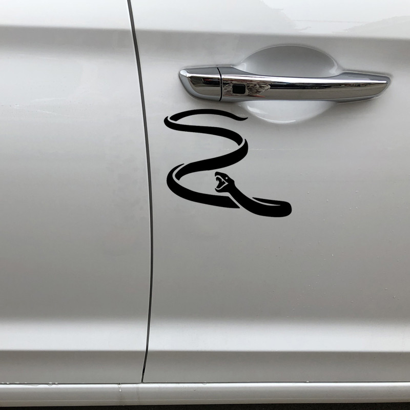 Fekete/ezüst fergeteges vipera dekorációs autómatricák Karosszéria vinil matrica autódísz matrica 16,2cm*13,6cm