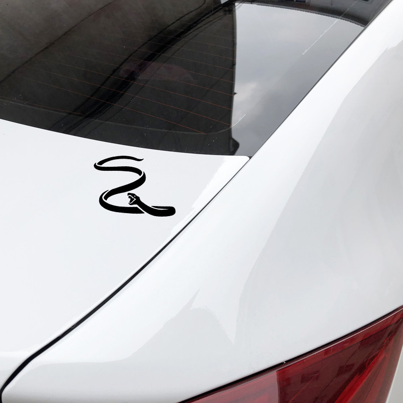 Fekete/ezüst fergeteges vipera dekorációs autómatricák Karosszéria vinil matrica autódísz matrica 16,2cm*13,6cm