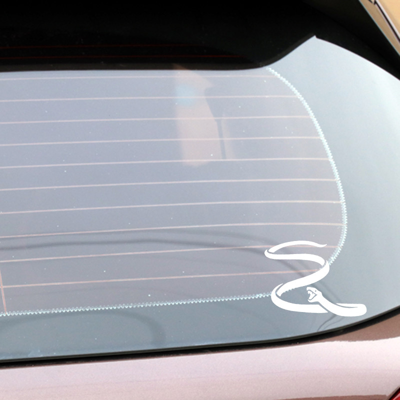 Fekete/ezüst fergeteges vipera dekorációs autómatricák Karosszéria vinil matrica autódísz matrica 16,2cm*13,6cm