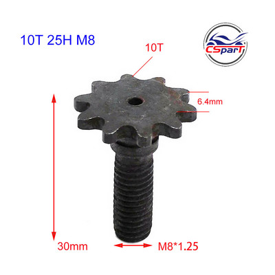 6 7 8 9 10 6T 7T 8T 9T 10T hammastega eesmine hammasratas 47CC 49CC Mini Moto Pocket Dirt Pit Bike ATV 25H T8F