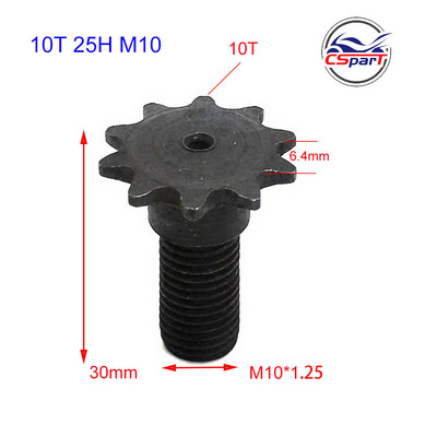 6 7 8 9 10 6T 7T 8T 9T 10T hammastega eesmine hammasratas 47CC 49CC Mini Moto Pocket Dirt Pit Bike ATV 25H T8F
