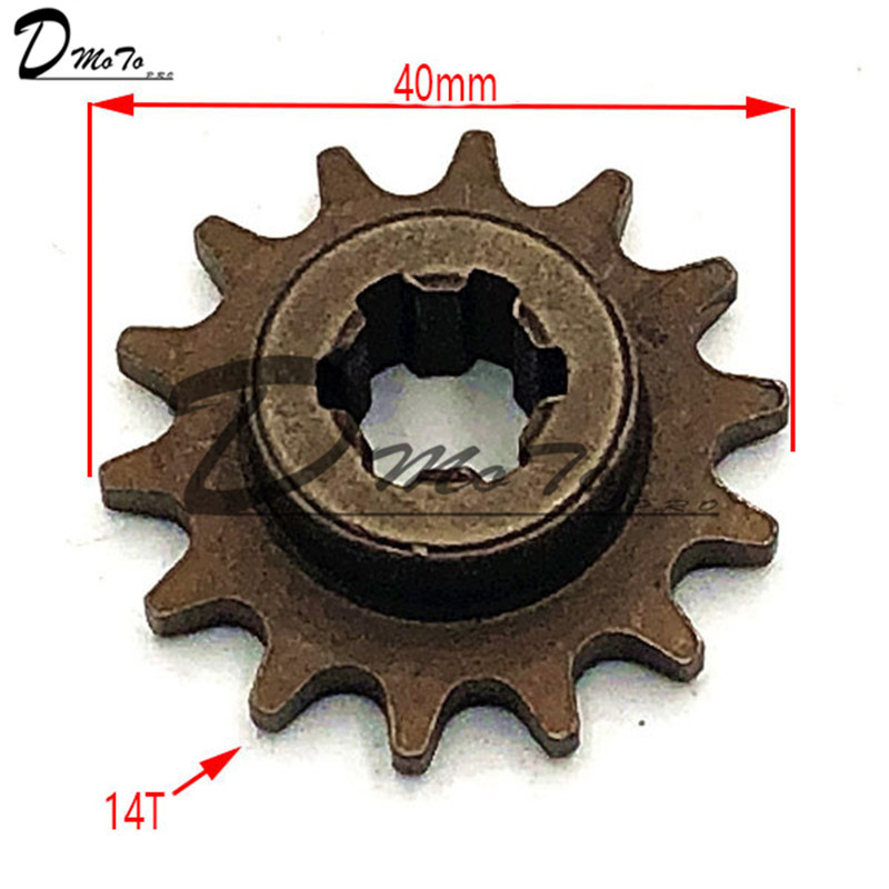 Pinion cutie de viteze față T8F 11 14 17 20T 20 dinți pinion pentru 47cc 49cc Minimoto Mini Dirt Pit Bike ciclomotor scooter