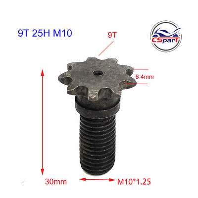 6T 7T 8T 9T 25H T8F M8 M10 Lančana spojka Mjenjač Prednji lančanik za 47cc 49cc 39CC Blata Motor Pocket Bike Mini Moto ATV Quad