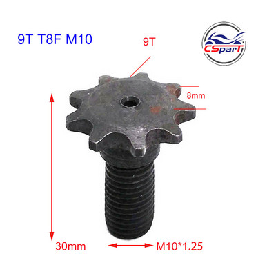 6T 7T 8T 9T 25H T8F M8 M10 Lančana spojka Mjenjač Prednji lančanik za 47cc 49cc 39CC Blata Motor Pocket Bike Mini Moto ATV Quad