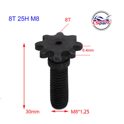 6T 7T 8T 9T 25H T8F M8 M10 Lančana spojka Mjenjač Prednji lančanik za 47cc 49cc 39CC Blata Motor Pocket Bike Mini Moto ATV Quad