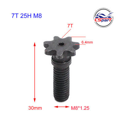 6T 7T 8T 9T 25H T8F M8 M10 Lančana spojka Mjenjač Prednji lančanik za 47cc 49cc 39CC Blata Motor Pocket Bike Mini Moto ATV Quad