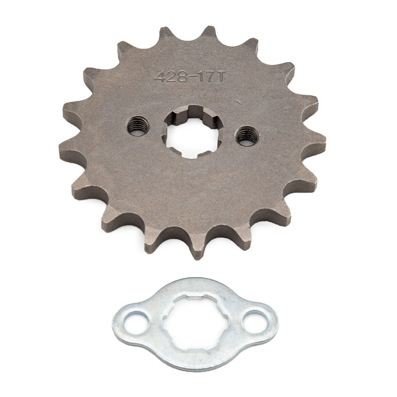 Priekinis variklis 428# 10T 11T 12T 13T 14T 15T 16T 17T 18T 19T dantys 17 mm grandinės žvaigždutė su laikikliu