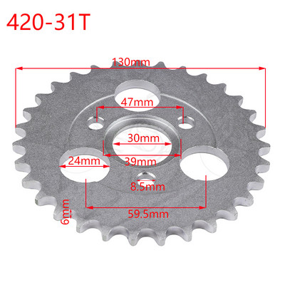 24T/26T/29T/31T/35T/37T hambad Z50 tagumine hammasratas Pitbike RM Monkey Bike 50CC 420 mootorratta osadele