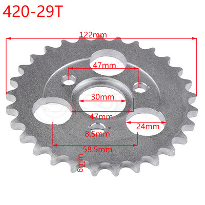 24T/26T/29T/31T/35T/37T hambad Z50 tagumine hammasratas Pitbike RM Monkey Bike 50CC 420 mootorratta osadele