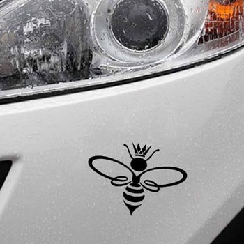 Μαύρο/Ασημί Εκθαμβωτικό Honorable Honey Bee Lovely Vinyl Decal Χαριτωμένο αυτοκόλλητο αυτοκινήτου 14,3cm*10,4CM