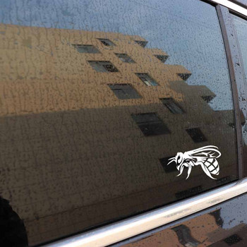 Черен/сребърен оригинален красив, деликатен меден стик Bee Vinyl Decal Готин стикер за кола 14.2M*9.6CM