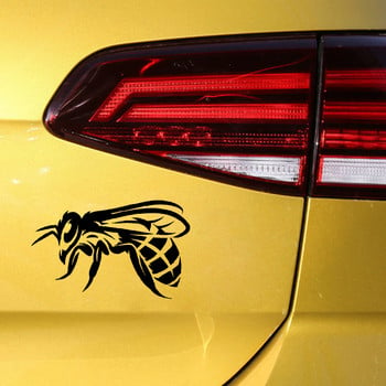 Черен/сребърен оригинален красив, деликатен меден стик Bee Vinyl Decal Готин стикер за кола 14.2M*9.6CM