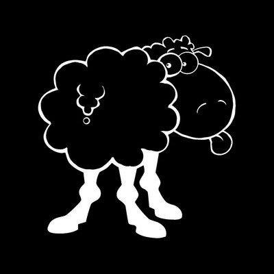 15 * 15,4 cm Juokingi avytės animacinių filmų automobilio modeliai, mielas dekoratyvinis automobilio lipdukas, buferio lipdukas juodas/sidabrinis