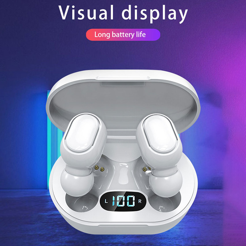 E7S Bluetooth-kõrvaklapid V5.0 juhtmevabad TWS-kõrvaklapid puutetundlikud HiFi-muusika kõrvaklappides koos mikrofonidega Helistage peakomplekt