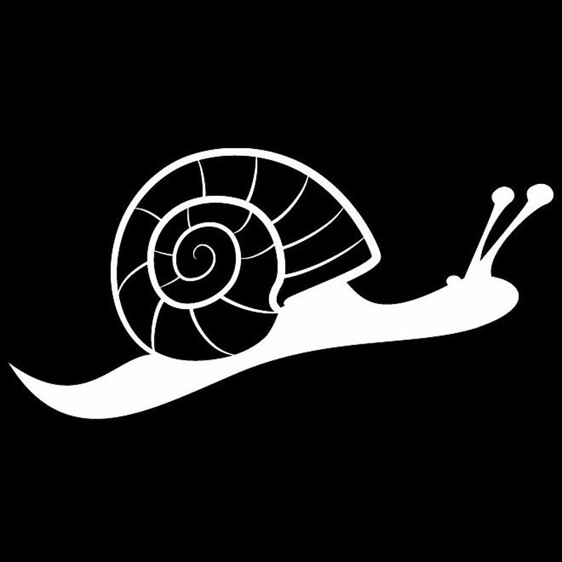 Negru/argintiu Drăguț Interesant Autocolant pentru mașină melc Autocolante de vinil pentru stilul mașinii 16cm*7.9cm