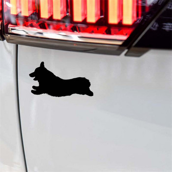 Αυτοκόλλητο αυτοκόλλητο αυτοκόλλητο αυτοκινήτου Corgi Dog Sprinting Vinyl Toyota Corolla 2005 Αξεσουάρ 15cm*8,1CM