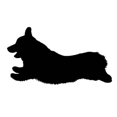 Corgi Dog Sprinting vinüülist autokleebise kleebis Toyota Corolla 2005 tarvikud 15cm*8,1cm