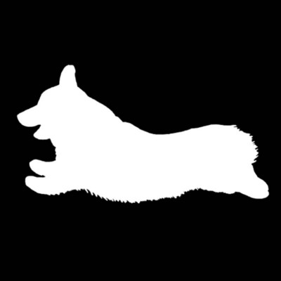 Corgi Dog Sprinting vinüülist autokleebise kleebis Toyota Corolla 2005 tarvikud 15cm*8,1cm