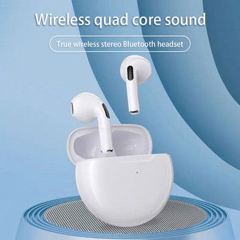 Pro 6 TWS Безжични Bluetooth слушалки Геймър с микрофон Air Pro 6 Earbuds Безжични слушалки Слухови апарати Fone Bluetooth слушалки