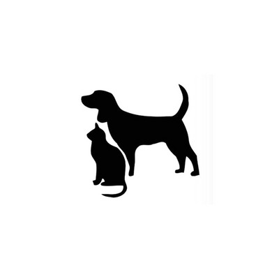 12,8 CM * 12,4 CM Pisică Câine Drăguț Pisicuță Cățeluș Pet Art Autocolante auto Autocolante din vinil Negru Argintiu pentru autocolante Volkswagen