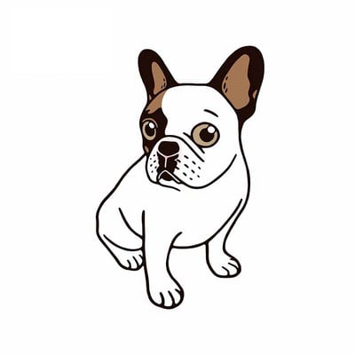 1 vnt. prancūzų buldogų automobilių lipdukai, neperšlampami ploni lipdukai Anime Personality Graphics banglentė, atspari įbrėžimams 13 cm