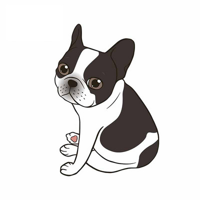 1 vnt. prancūzų buldogų automobilių lipdukai, neperšlampami ploni lipdukai Anime Personality Graphics banglentė, atspari įbrėžimams 13 cm