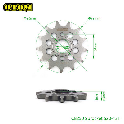 Motociklo priekinė žvaigždutė variklio grandinės ratas 520 530 13T 14T skirtas ZONGSHEN NC250 NC450 CB250-F CB250D-G AVANTIS MOTOLAND BRZ KAYO