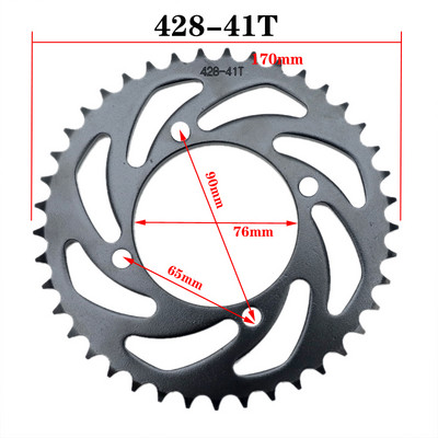 420/428 kett 35T/37T/39T/41T/43T/45T/48T Mootorratta ketiratas Tagumine ketiratas 110cc 125cc 140cc Dirt Bike ATV jaoks