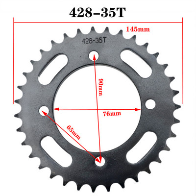 420/428 kett 35T/37T/39T/41T/43T/45T/48T Mootorratta ketiratas Tagumine ketiratas 110cc 125cc 140cc Dirt Bike ATV jaoks