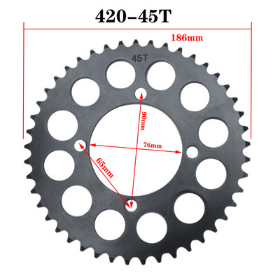420/428 kett 35T/37T/39T/41T/43T/45T/48T Mootorratta ketiratas Tagumine ketiratas 110cc 125cc 140cc Dirt Bike ATV jaoks