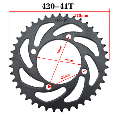 420/428 kett 35T/37T/39T/41T/43T/45T/48T Mootorratta ketiratas Tagumine ketiratas 110cc 125cc 140cc Dirt Bike ATV jaoks