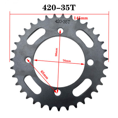 420/428 kett 35T/37T/39T/41T/43T/45T/48T Mootorratta ketiratas Tagumine ketiratas 110cc 125cc 140cc Dirt Bike ATV jaoks