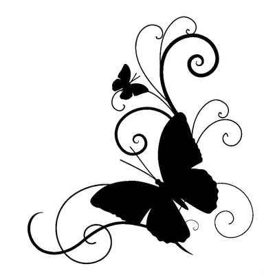 Butterfly Personality autostiiliga vinüülkleebised Must/hõbedane 15,2cm*16,6cm